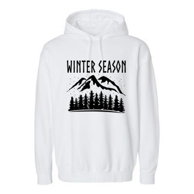 Winter Days Snowflakes Landscape Nature Funny Gift Garment-Dyed Fleece Hoodie