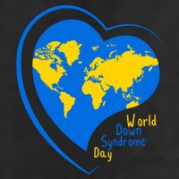 World Down Syndrome Day Heart Earth Adult Drive Performance Visor