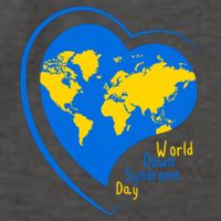 World Down Syndrome Day Heart Earth Vector Backpack