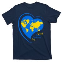 World Down Syndrome Day Heart Earth T-Shirt