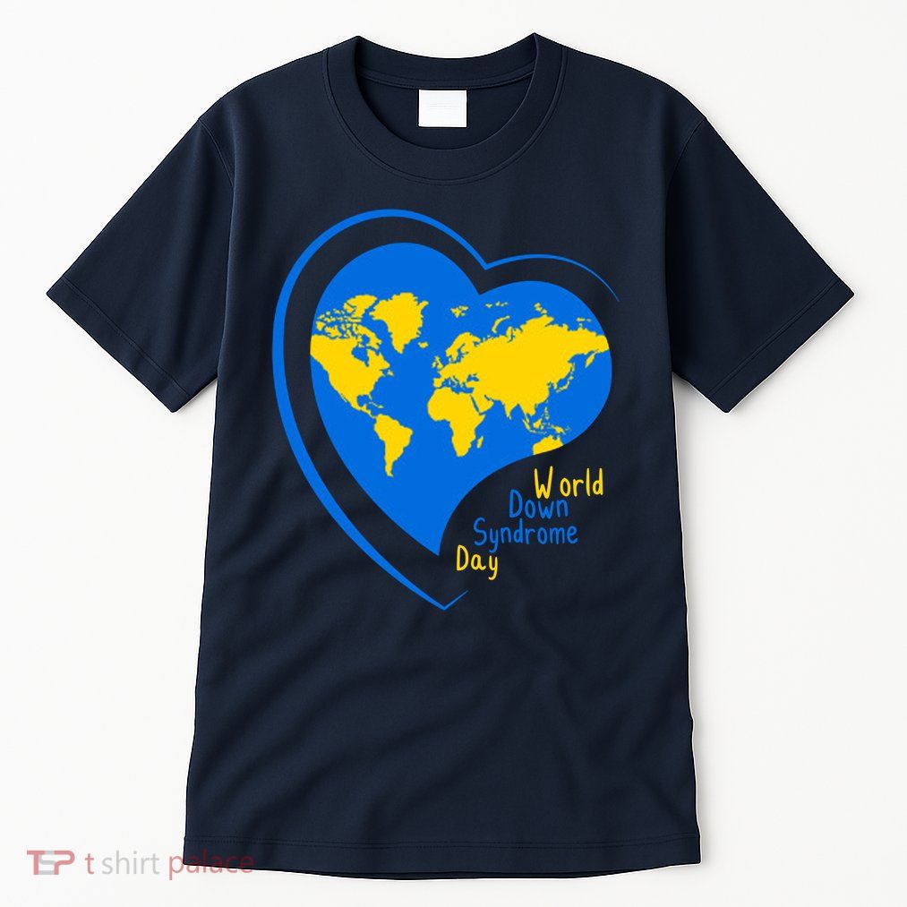 World Down Syndrome Day Heart Earth Tall T-Shirt