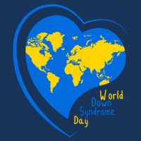 World Down Syndrome Day Heart Earth Drawstring Bag
