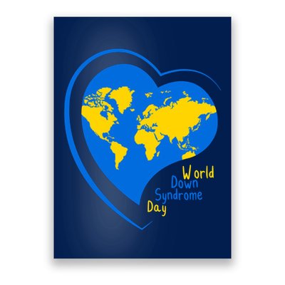 World Down Syndrome Day Heart Earth Poster