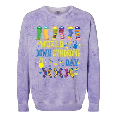 World Down Syndrome Day Awareness Socks 21 March Boy Girl Colorblast Crewneck Sweatshirt