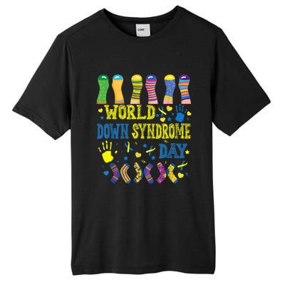 World Down Syndrome Day Awareness Socks 21 March Boy Girl Tall Fusion ChromaSoft Performance T-Shirt