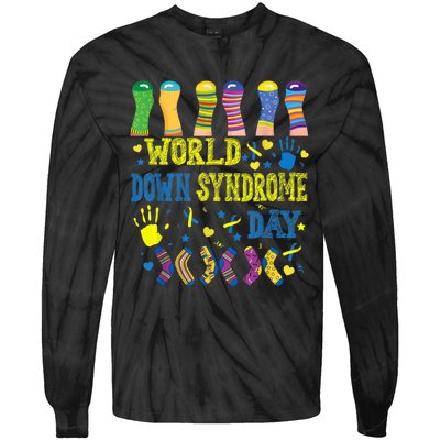 World Down Syndrome Day Awareness Socks 21 March Boy Girl Tie-Dye Long Sleeve Shirt