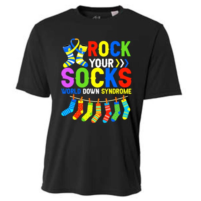 World Down Syndrome Day Awareness Rock Your Socks Cooling Performance Crew T-Shirt