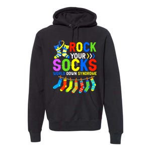 World Down Syndrome Day Awareness Rock Your Socks Premium Hoodie