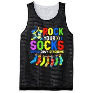 World Down Syndrome Day Awareness Rock Your Socks Mesh Reversible Basketball Jersey Tank