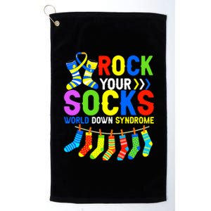 World Down Syndrome Day Awareness Rock Your Socks Platinum Collection Golf Towel