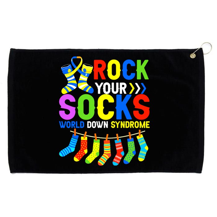 World Down Syndrome Day Awareness Rock Your Socks Grommeted Golf Towel