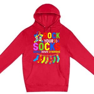 World Down Syndrome Day Awareness Rock Your Socks Premium Pullover Hoodie