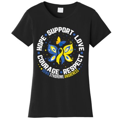 World Down Syndrome Day Awareness Hope Love Support Women's T-Shirt