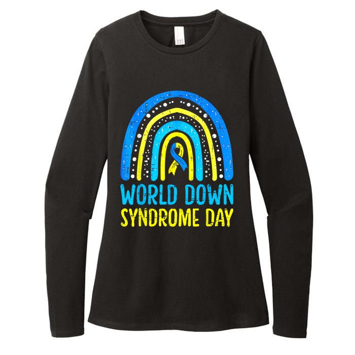 World Down Syndrome Day Awareness National T21 Month Rainbow Womens CVC Long Sleeve Shirt