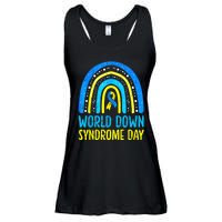 World Down Syndrome Day Awareness National T21 Month Rainbow Ladies Essential Flowy Tank