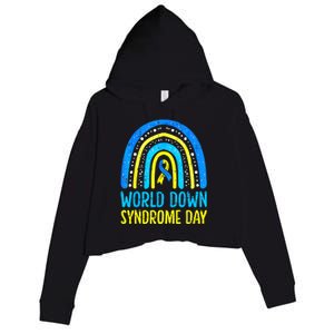 World Down Syndrome Day Awareness National T21 Month Rainbow Crop Fleece Hoodie