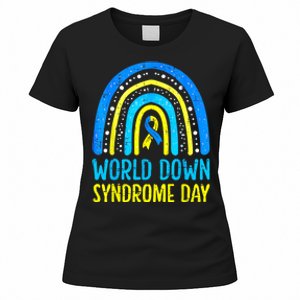 World Down Syndrome Day Awareness National T21 Month Rainbow Women's T-Shirt