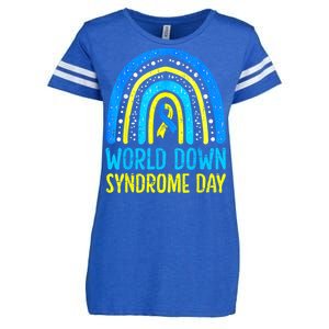 World Down Syndrome Day Awareness National T21 Month Rainbow Enza Ladies Jersey Football T-Shirt