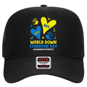 World Down Syndrome Day 321 Awareness Support High Crown Mesh Back Trucker Hat