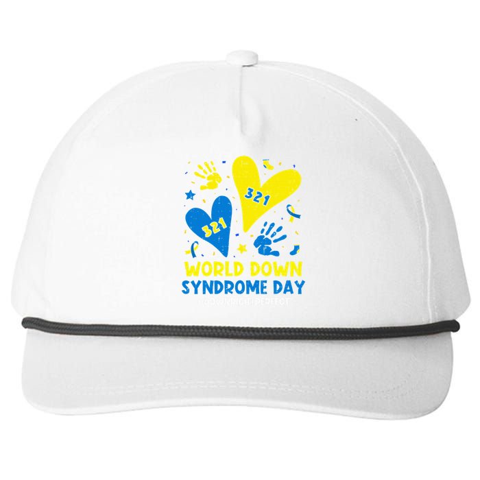 World Down Syndrome Day 321 Awareness Support Snapback Five-Panel Rope Hat