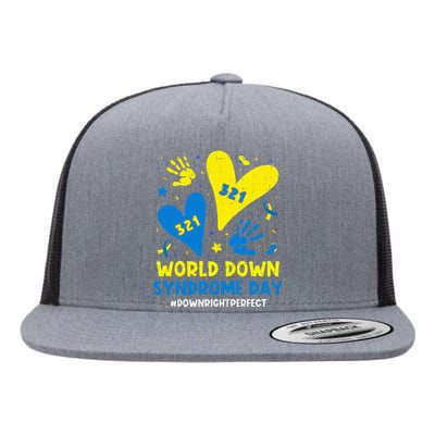 World Down Syndrome Day 321 Awareness Support Flat Bill Trucker Hat