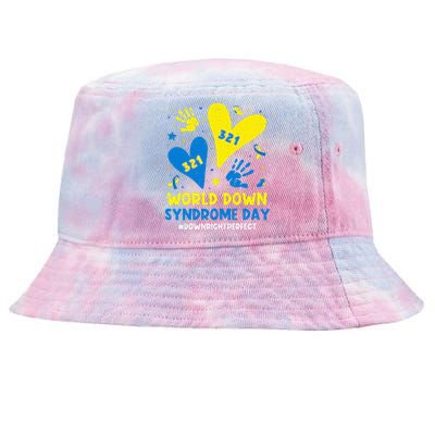 World Down Syndrome Day 321 Awareness Support Tie-Dyed Bucket Hat