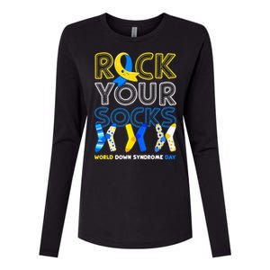 World Down Syndrome Day Rock Your Socks Awareness Copy Womens Cotton Relaxed Long Sleeve T-Shirt