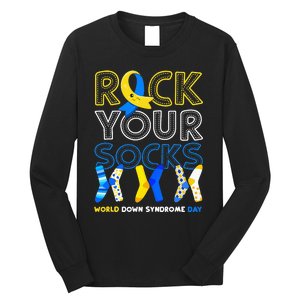 World Down Syndrome Day Rock Your Socks Awareness Copy Long Sleeve Shirt