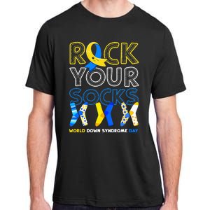 World Down Syndrome Day Rock Your Socks Awareness Copy Adult ChromaSoft Performance T-Shirt