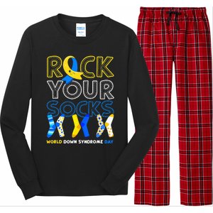 World Down Syndrome Day Rock Your Socks Awareness Copy Long Sleeve Pajama Set