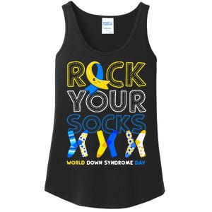 World Down Syndrome Day Rock Your Socks Awareness Copy Ladies Essential Tank