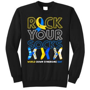 World Down Syndrome Day Rock Your Socks Awareness Copy Tall Sweatshirt