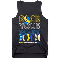 World Down Syndrome Day Rock Your Socks Awareness Copy Tank Top