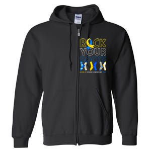 World Down Syndrome Day Rock Your Socks Awareness Copy Full Zip Hoodie