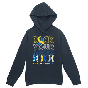 World Down Syndrome Day Rock Your Socks Awareness Copy Urban Pullover Hoodie