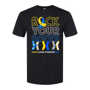 World Down Syndrome Day Rock Your Socks Awareness Copy Softstyle CVC T-Shirt