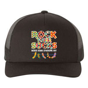 World Down Syndrome Day Rock Your Socks Awareness Yupoong Adult 5-Panel Trucker Hat