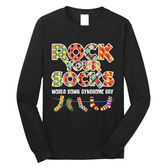 World Down Syndrome Day Rock Your Socks Awareness Long Sleeve Shirt