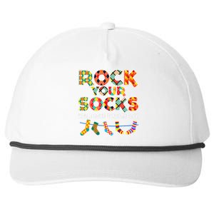 World Down Syndrome Day Rock Your Socks Awareness Snapback Five-Panel Rope Hat