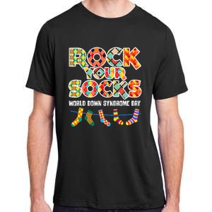 World Down Syndrome Day Rock Your Socks Awareness Adult ChromaSoft Performance T-Shirt