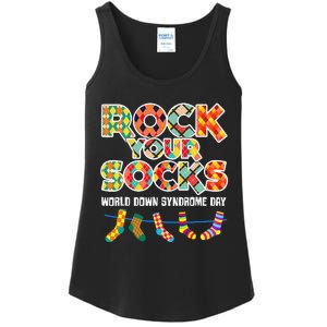 World Down Syndrome Day Rock Your Socks Awareness Ladies Essential Tank