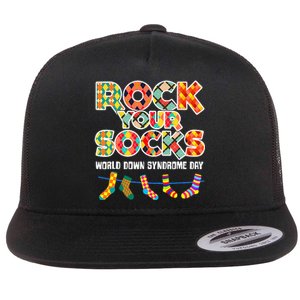 World Down Syndrome Day Rock Your Socks Awareness Flat Bill Trucker Hat