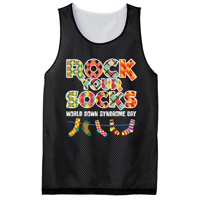 World Down Syndrome Day Rock Your Socks Awareness Mesh Reversible Basketball Jersey Tank