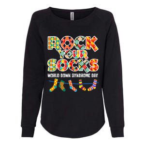 World Down Syndrome Day Rock Your Socks Awareness Womens California Wash Sweatshirt