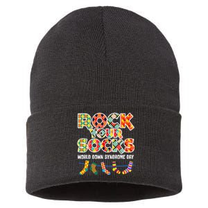 World Down Syndrome Day Rock Your Socks Awareness Sustainable Knit Beanie