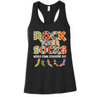 World Down Syndrome Day Rock Your Socks Awareness Women's Racerback Tank