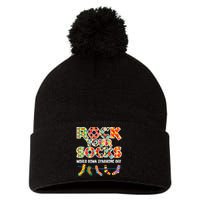 World Down Syndrome Day Rock Your Socks Awareness Pom Pom 12in Knit Beanie