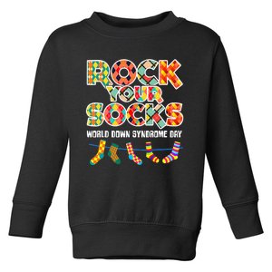 World Down Syndrome Day Rock Your Socks Awareness Toddler Sweatshirt