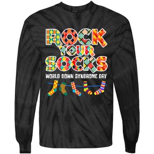 World Down Syndrome Day Rock Your Socks Awareness Tie-Dye Long Sleeve Shirt