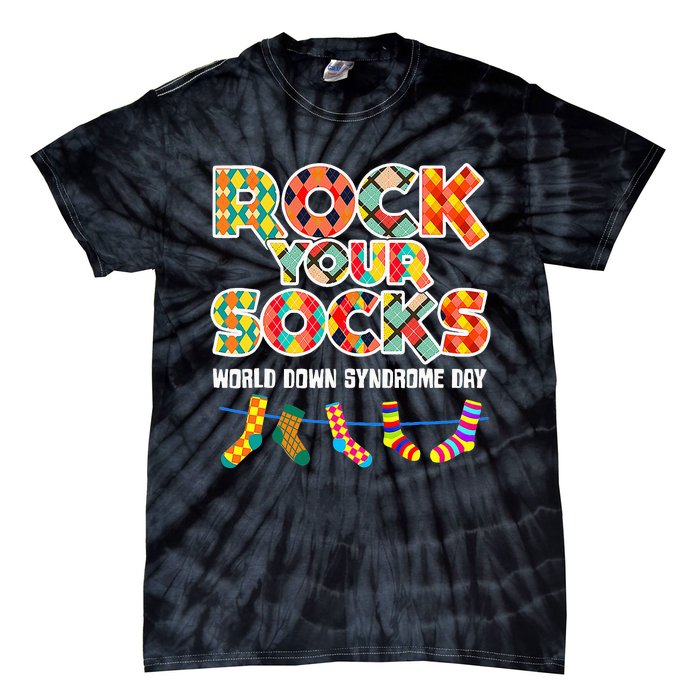 World Down Syndrome Day Rock Your Socks Awareness Tie-Dye T-Shirt